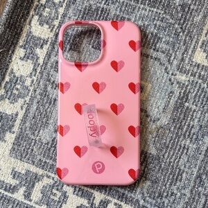 IPhone 13/15 ProMax Pink Heart Loopy Case